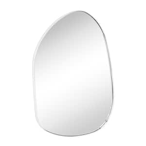 Bertlinde 40 in. W x 30 in. H Novelty/Specialty Irregular Metal Framed Wall Mount Bathroom Vanity Mirror in Chrome
