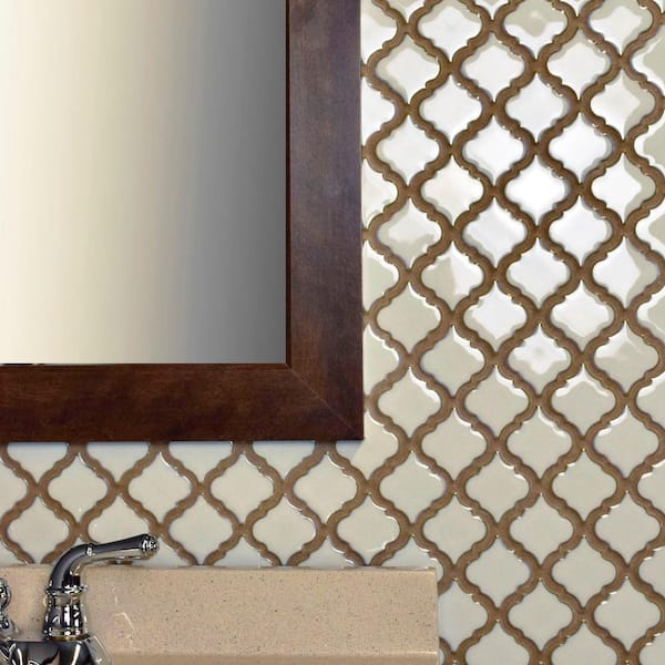 Hudson Tangier Snowcap White 12 in. x 12 in. Porcelain Floor and Wall Mosaic Tile (11.0 sq. ft./Case)