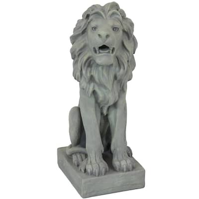 Sunnydaze Decor 30 In Noble Beast Sitting Lion Outdoor Statue Xca 635 The Home Depot Sunnydaze Decor 30 In Noble Beast, Outdoor Lion Statues