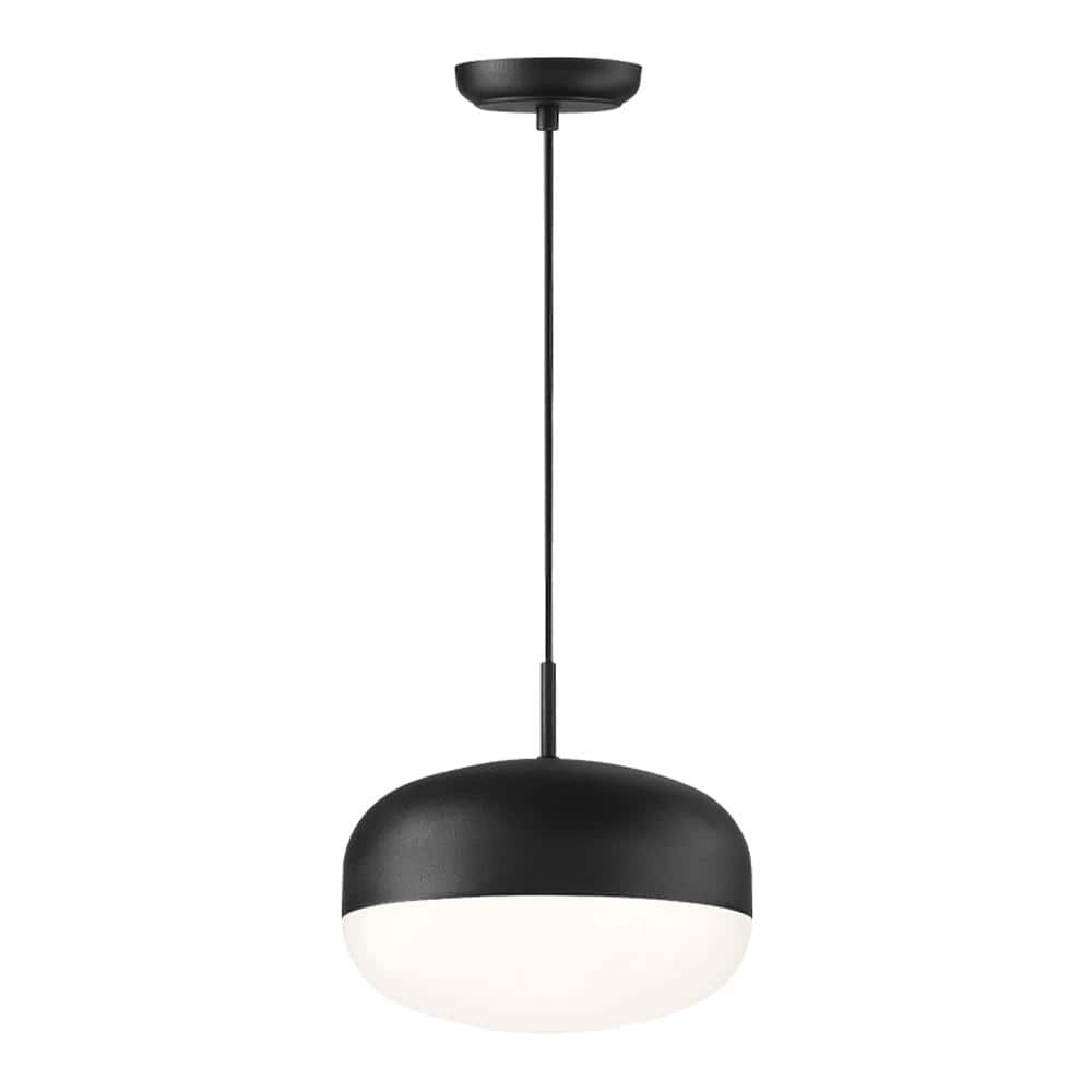 56-Watt Equivalent Integrated LED Matte Black Pendant with Acrylic Shades price history on PriceWatchPro