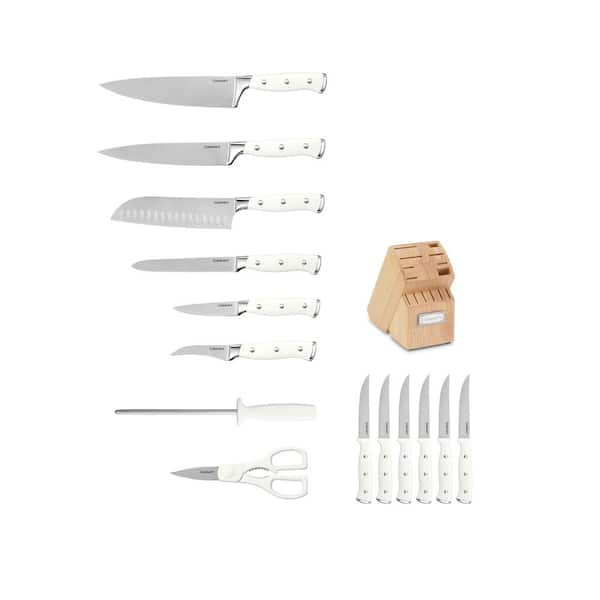 Cuisinart® Classic 15-pc. White Triple Rivet Cutlery Block Set, Color:  Sswhite - JCPenney