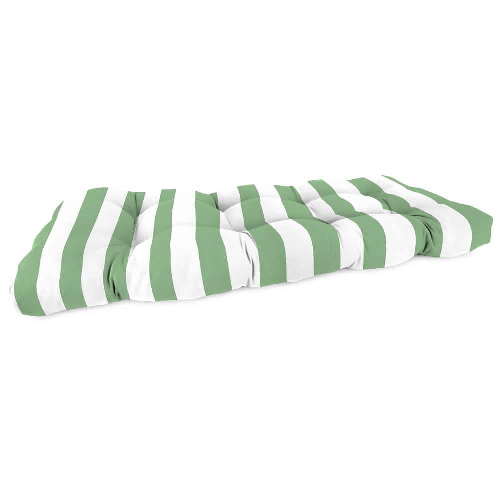 19 in. L x 46 in. W x 4 in. T Rectangular Outdoor Wicker Bench Cushion in Awning Cucumber price history on PriceWatchPro