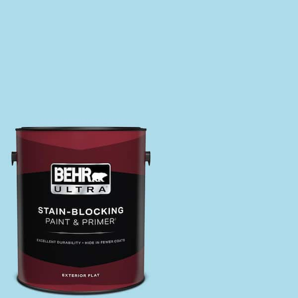 BEHR ULTRA 1 gal. #530A-3 Frosty Glade Flat Exterior Paint & Primer