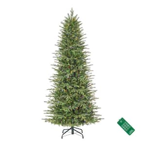 7.5 ft. Pre-Lit LED Grand Duchess Twinkling Fir Slim Artificial Christmas Tree