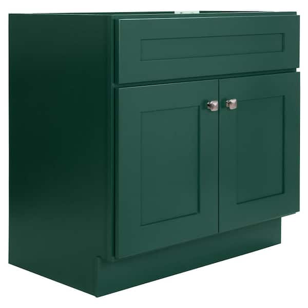 Brookings 30 in. W x 21.7 in. D x 37 in. H Bath Vanity Cabinet without Top in Hunter Green, Assembled