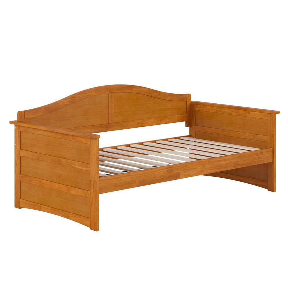Acadia Light Toffee Twin Wood Daybed Frame with Drawer