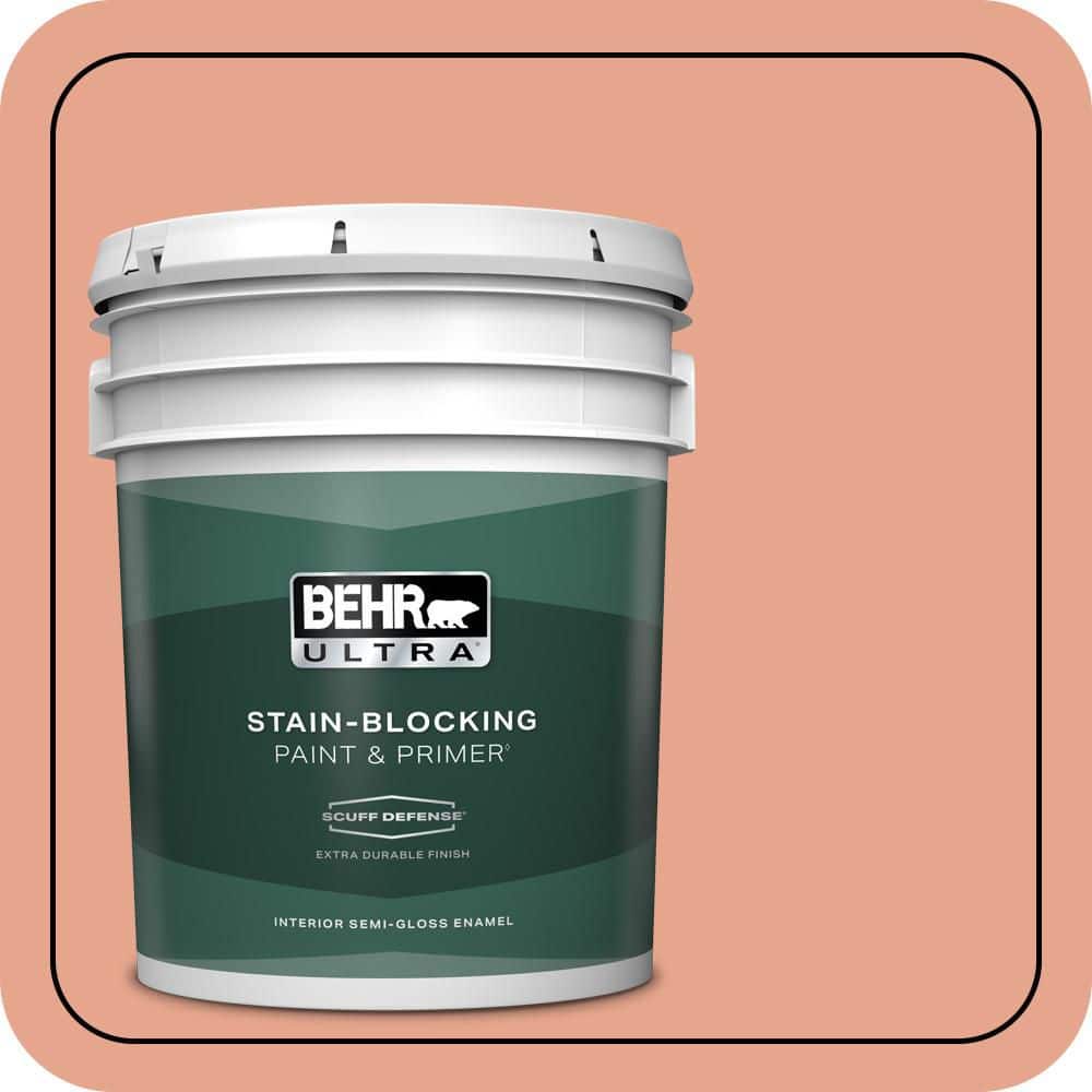 5 gal. #M180-4 Priceless Coral Extra Durable Semi-Gloss Enamel Interior Paint & Primer product image for price tracking