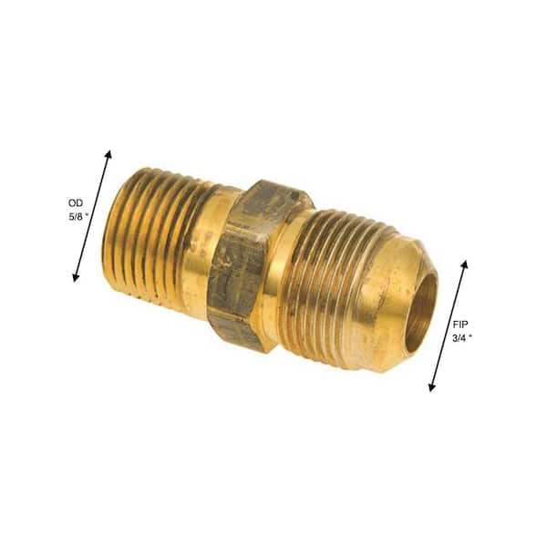 BrassCraft 3/4 in. Brass MIP Male Union Gas Fitting MAU2-10-12S - The Home  Depot