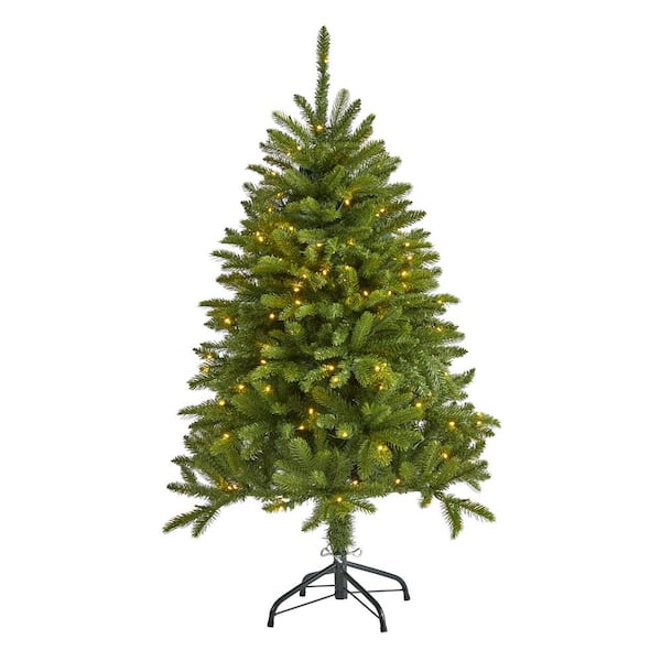 4 ft. Pre-lit Sierra Spruce "Natural Look" Artificial Christmas Tree with 150-Clear LED Lights