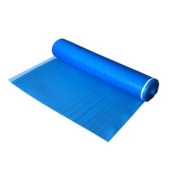 Dekorman Laminate Flooring Blue Foam Underlayment 3.6 ft W x 27.9 ft L x 2 mm T (100 sq.ft/roll)