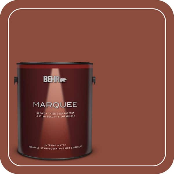 BEHR MARQUEE 1 gal. #QE-14 Spiced Red Matte Interior Paint & Primer