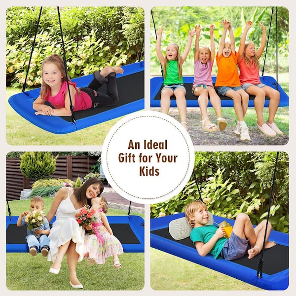 Costway 700 lbs. Giant 60 in. Platform Tree Web Swing Outdoor with