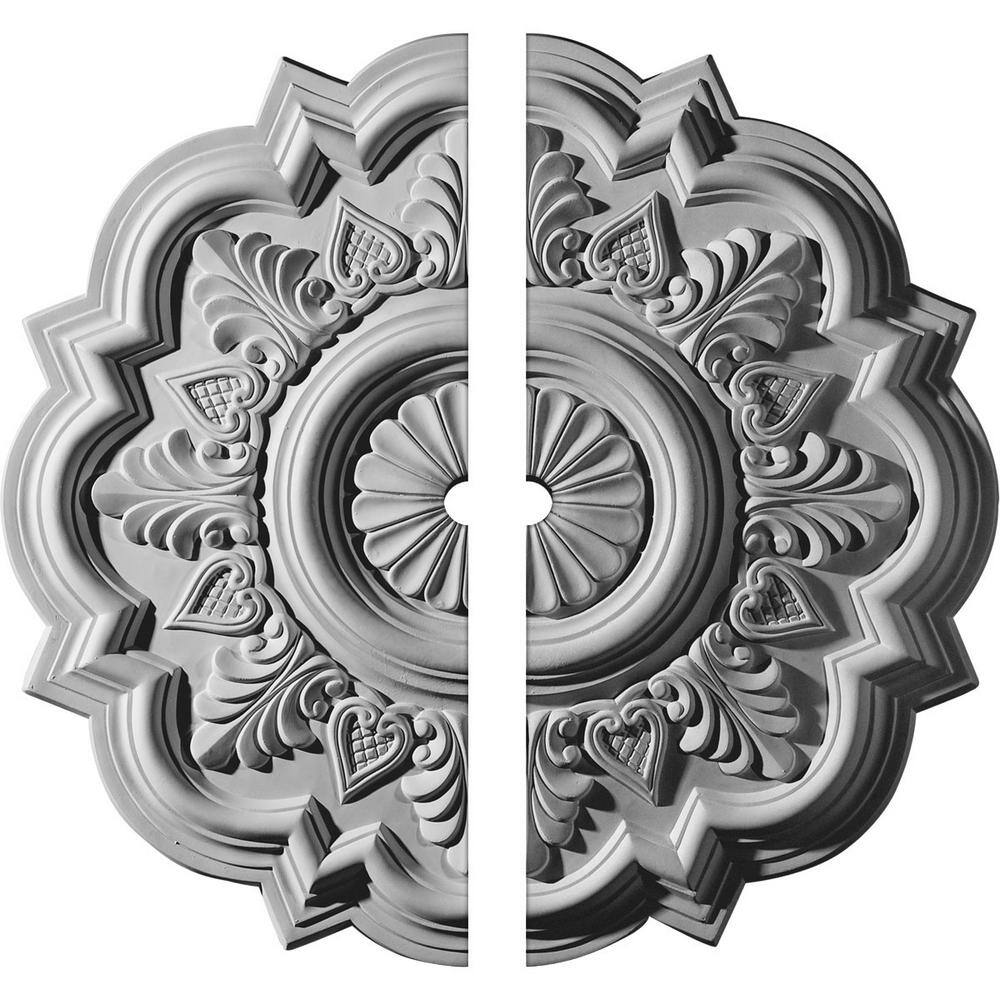 20.25" White Urethane Split Round Ceiling Medallion