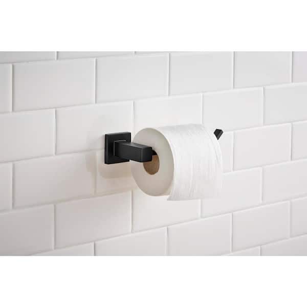 Farrington Single-Post Wall Mounted Toilet Paper Holder in Matte Black