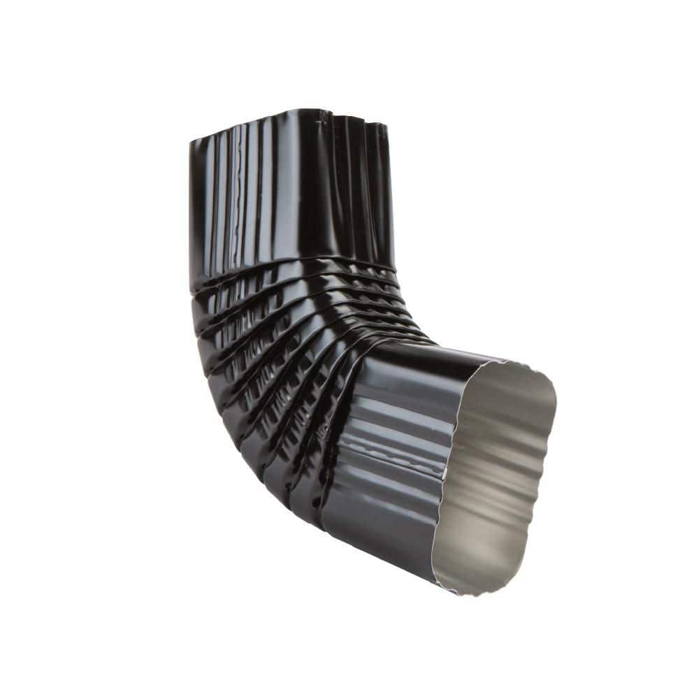 3 in. x 4 in. Black Aluminum Downspout B-Elbow price history on PriceWatchPro