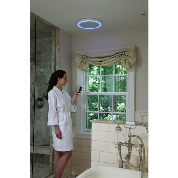 acceleration øve sig Jane Austen HOMEWERKS 110 CFM Ceiling Mount Bathroom Exhaust Fan with Bluetooth  Speakers and LED Light 7130-16-BT - The Home Depot