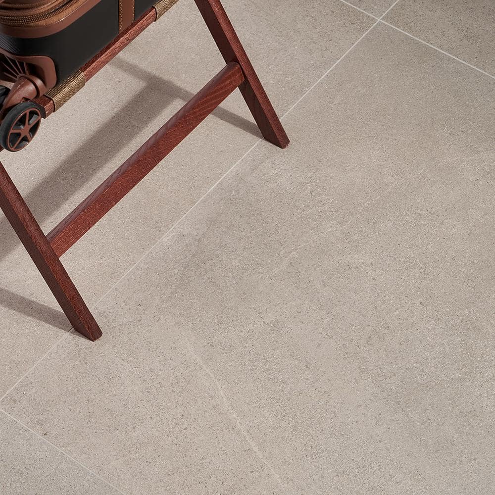 Lincoln 36" x 36" Matte Gray Porcelain Cement Look Tile