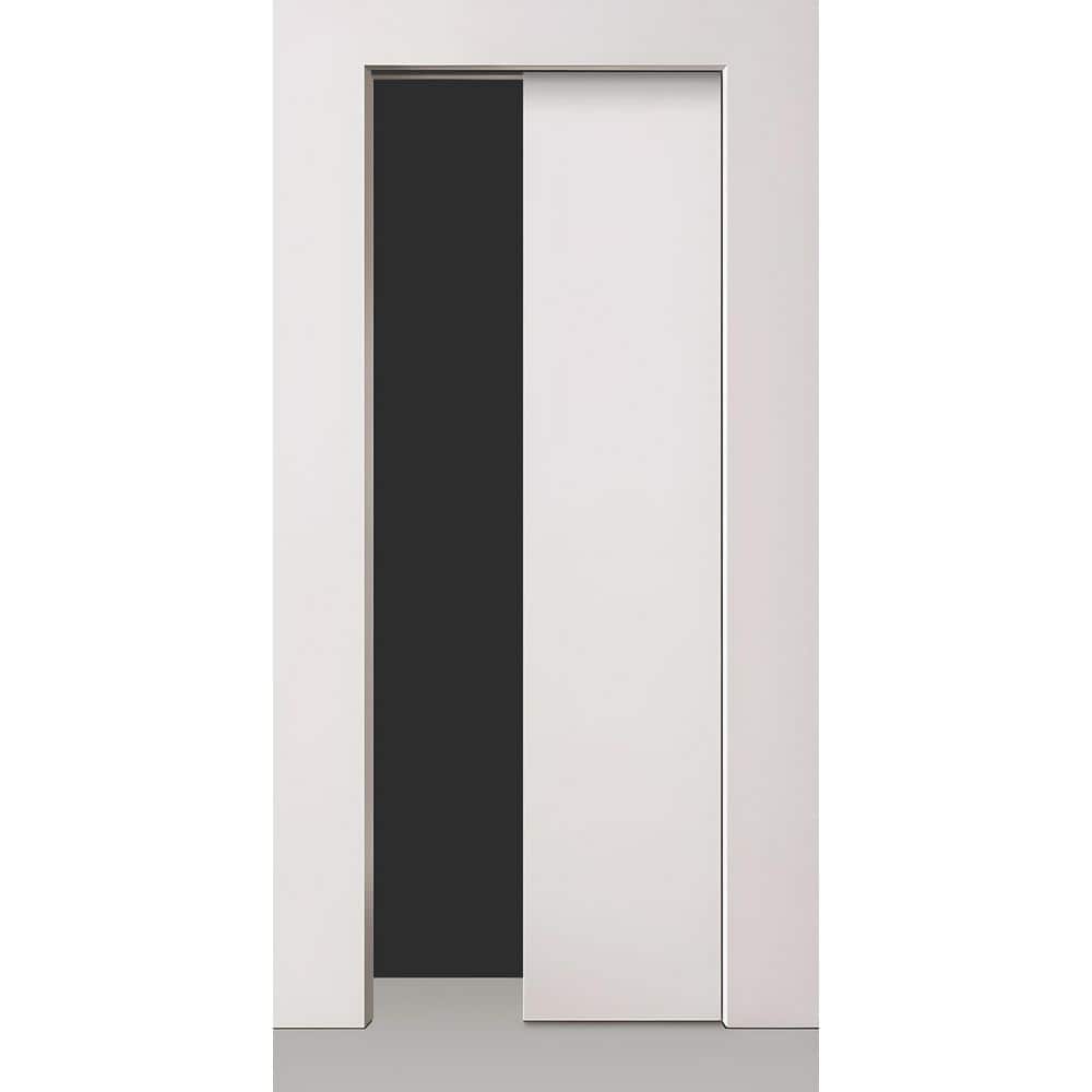 Flush 30 in. x 80 in. Primed Composite Pocket Door with Hidden Frame and Hardware price history on PriceWatchPro