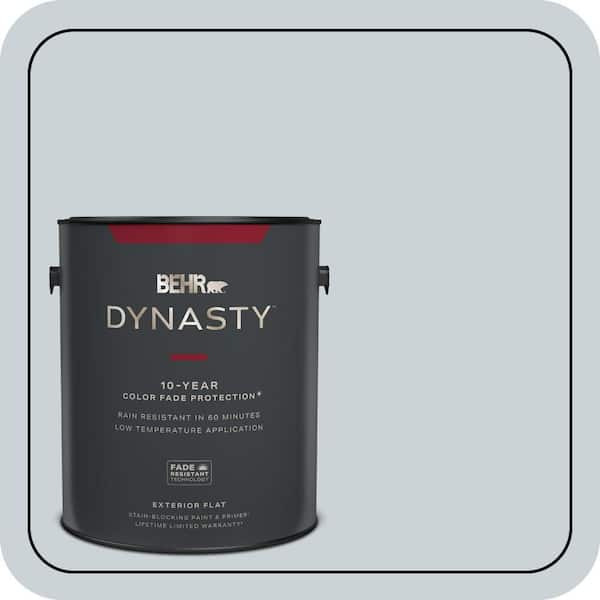 BEHR DYNASTY 1 gal. #N490-1 Absolute Zero Flat Exterior Stain-Blocking ...