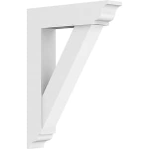 3 in. x 24 in. x 18 in. Traditional Bracket with Traditional Ends, Standard Architectural Grade PVC Bracket