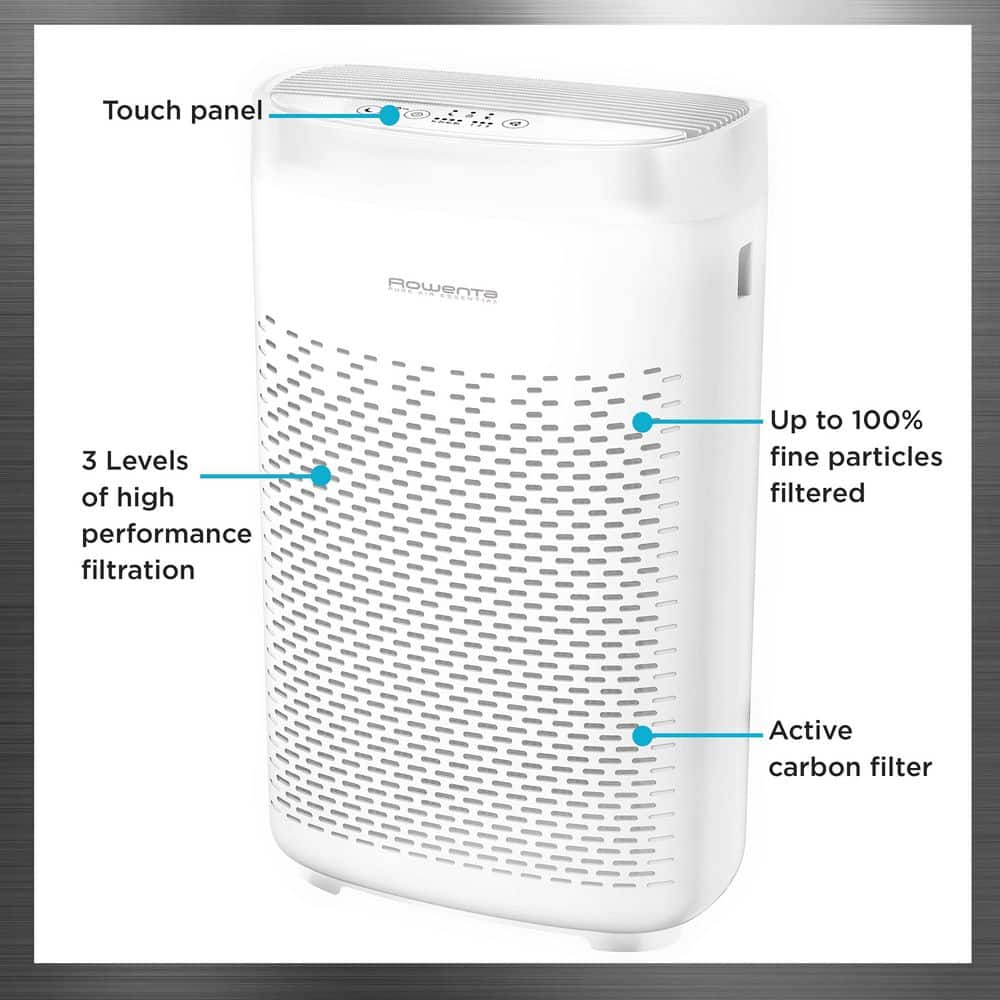 White HEPA and Carbon Filtration Home Air Purifier