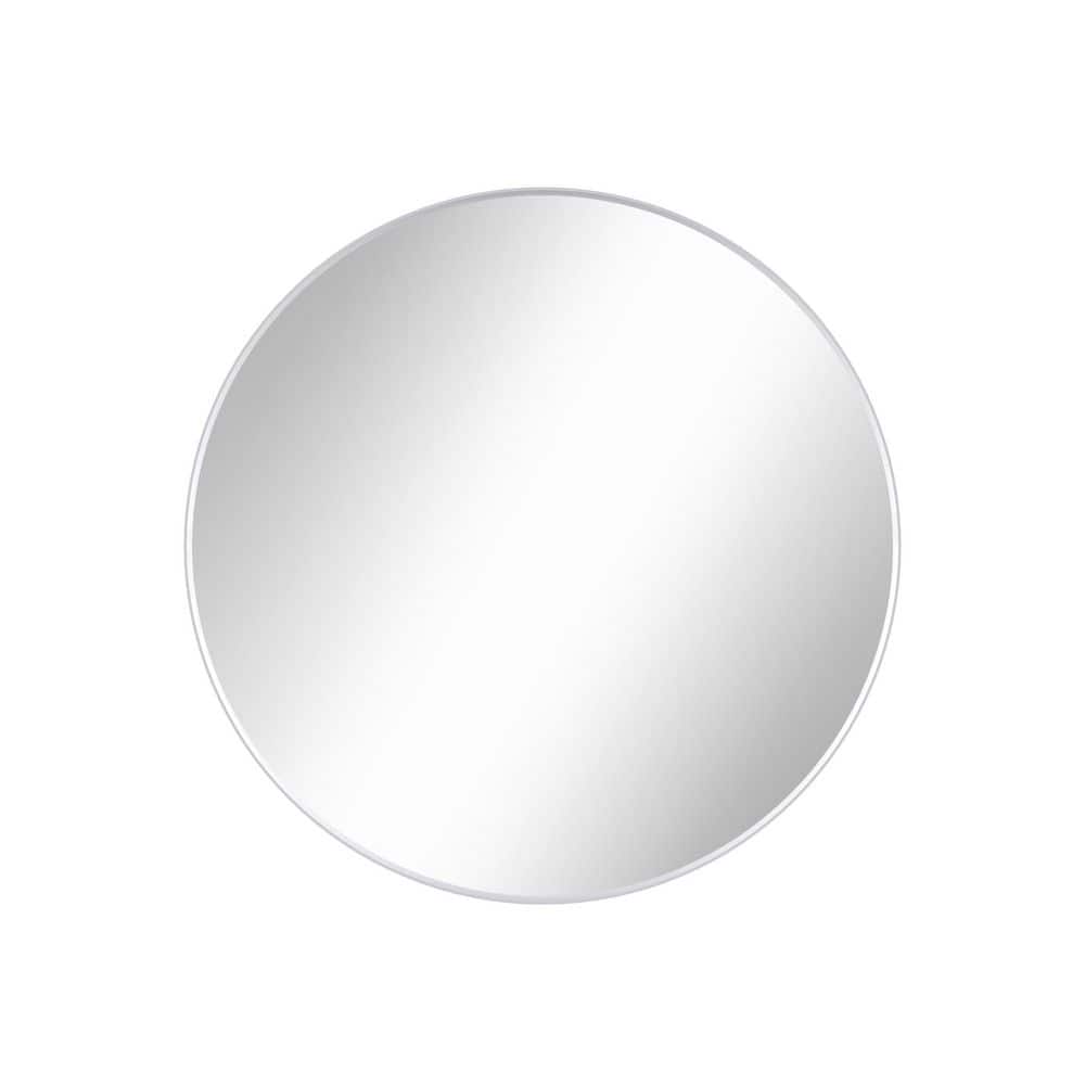 32 in. W x 32 in. H Round Aluminum Framed Wall Mounted Bathroom Vanity Mirror in White price history on PriceWatchPro
