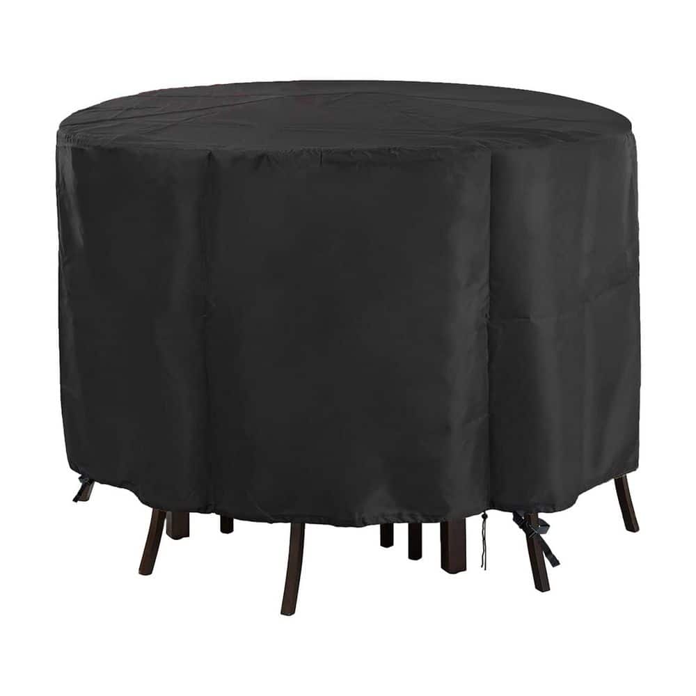 90 Inch Round Black Patio Bar Height Table and Chair Cover, Waterproof Outdoor Furniture Protector for All Seasons price history on PriceWatchPro
