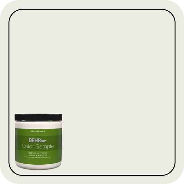 BEHR PREMIUM PLUS 8 oz. #ECC-37-2 Grand Heron Semi-Gloss Interior/Exterior Paint & Primer Color Sample