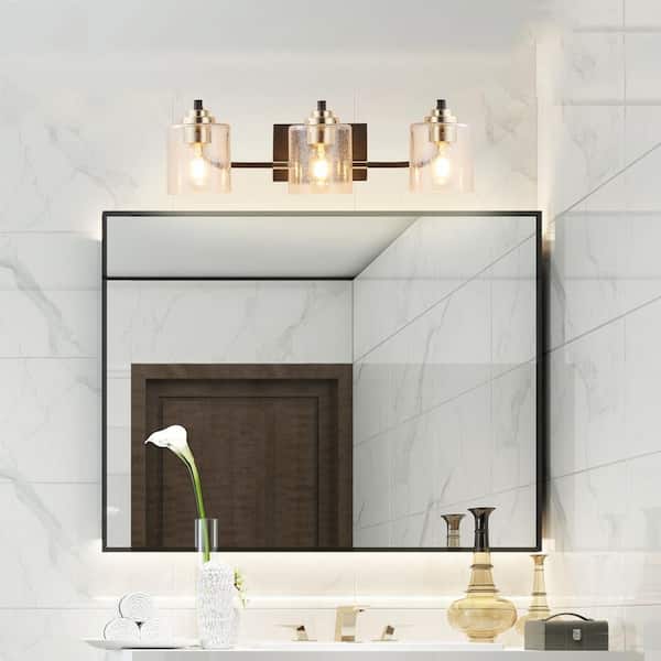 Black Bathroom Vanity 22 5 In 3, Bathroom Vanity Bath Bar Light