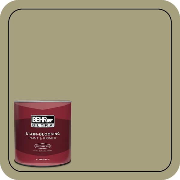 BEHR ULTRA 1 qt. #S350-4A Dried Rosemary Extra Durable Flat Interior Paint and Primer