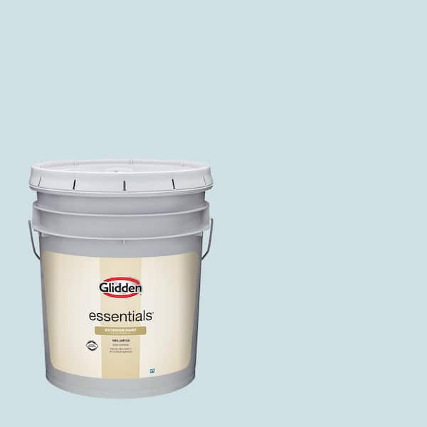 Glidden Essentials 5 gal. #PPG1150-2 Water Lily Satin Exterior Paint