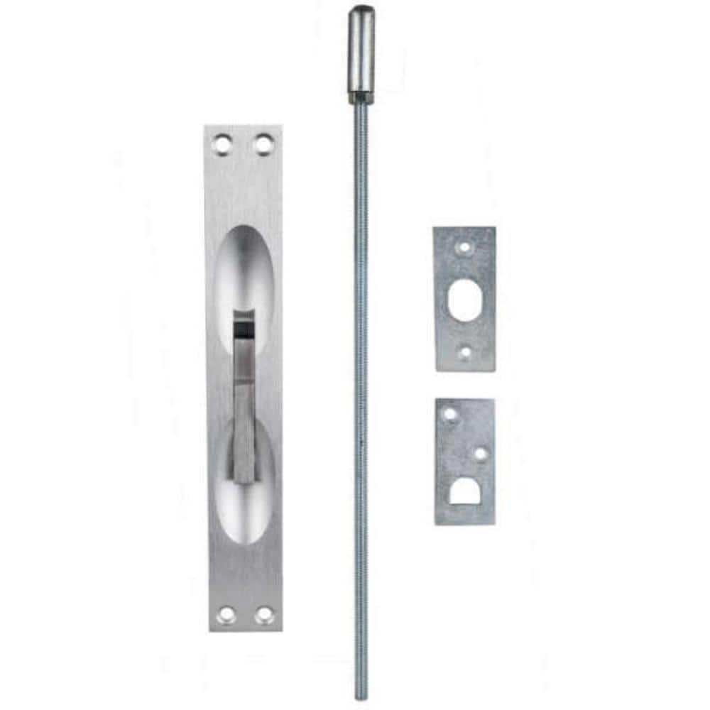 Taco 1/2 in. Brushed Chrome Security Surface Flush Bolt GH197US26D