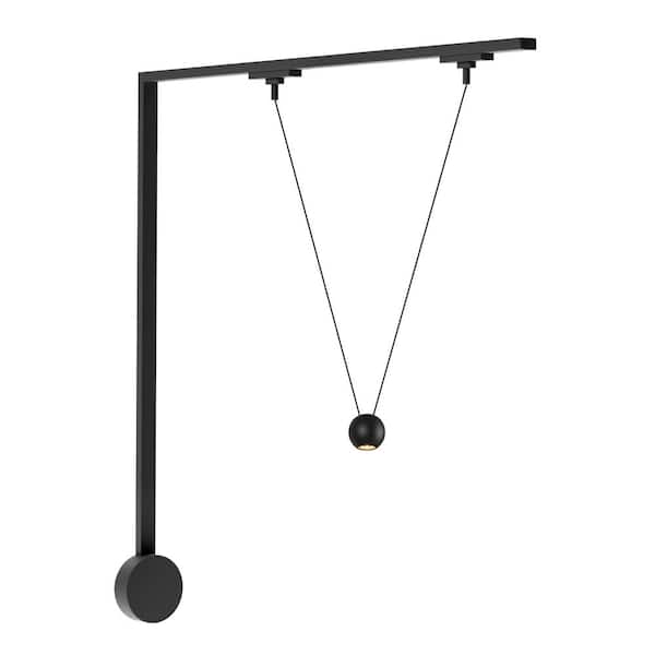 Faria Double 1 Light Black dimmable 4000K LED Trilo Track Wall Kit