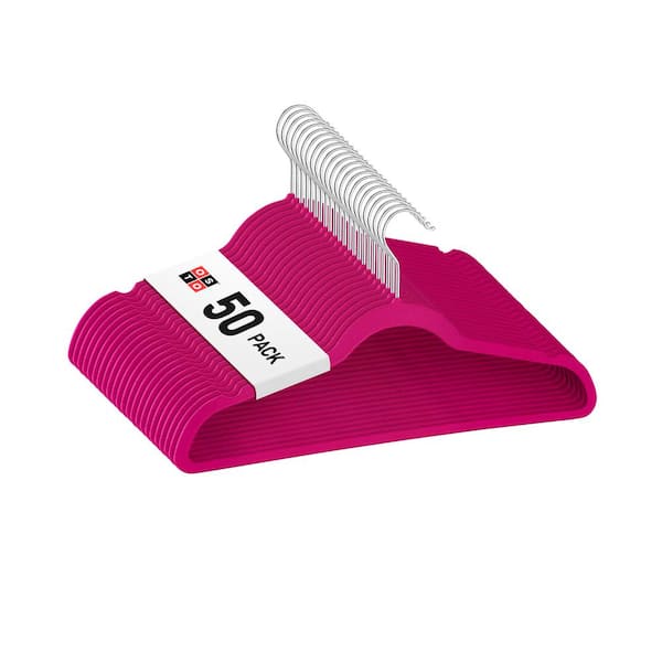 OSTO Pink Velvet Hangers 50-Pack