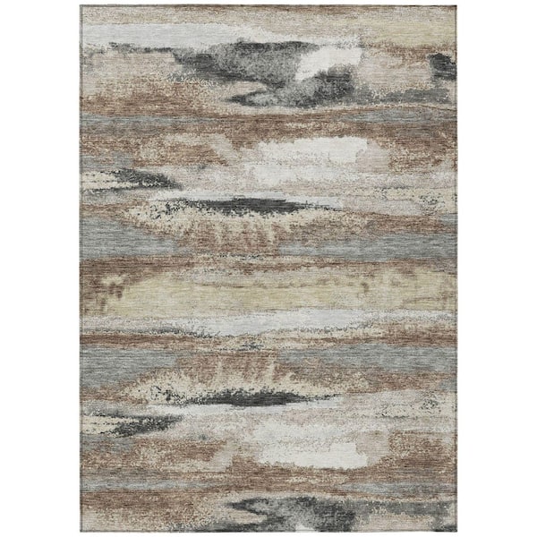 Addison Rugs Chantille Machine Washable Indoor/Outdoor Abstract ACN942 Taupe 2 ft. 6 in. x 3 ft. 10 in. Area Rug