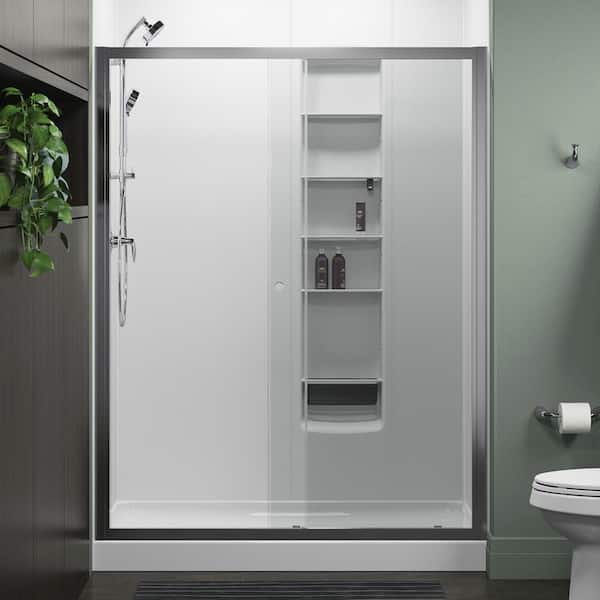 HydroRail-S 1.75 GPM Shower Column Kit in Vibrant Brushed Nickel (Valve Not Included)