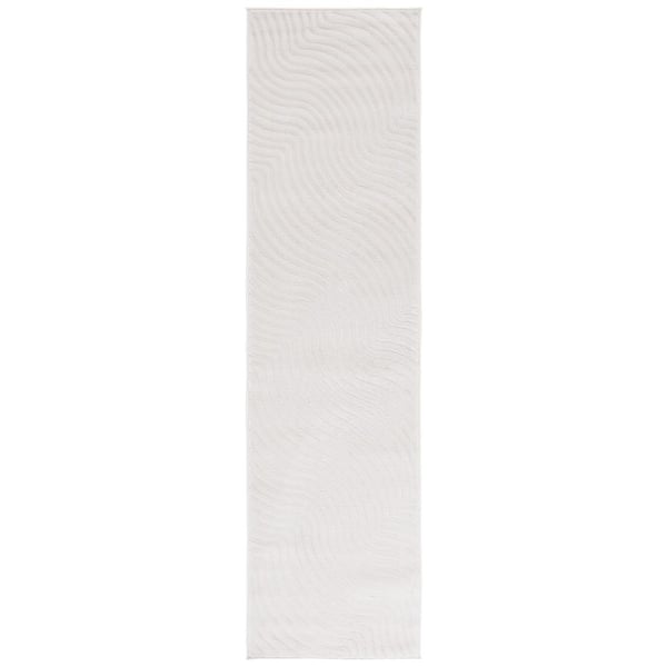 Archway 2 ft. x 10 Ivory/Ivory Abstract Runner Rug