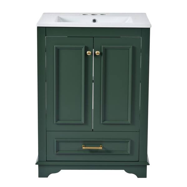 Cuschoice 24 in. Bathroom Vanity with Ceramic Sink Combo, Modern