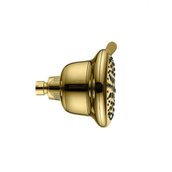 Lukvuzo 16-Stage Water Filter Cartridge Shower Head with 7-Modes High Pressure for Hard Water for Remove Chlorine, Gold
