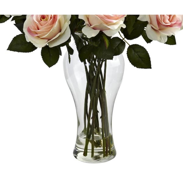Pot émaillé Bloomingdale's Lauren - Quart Floral Rose Sur Blanc - Avec Couvercle
