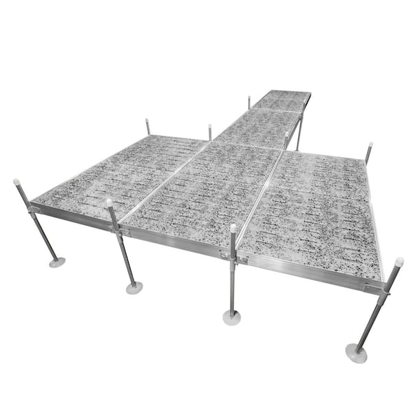 24 ft. Platform Aluminum Frame with Terrazzo Decking Complete Dock Package