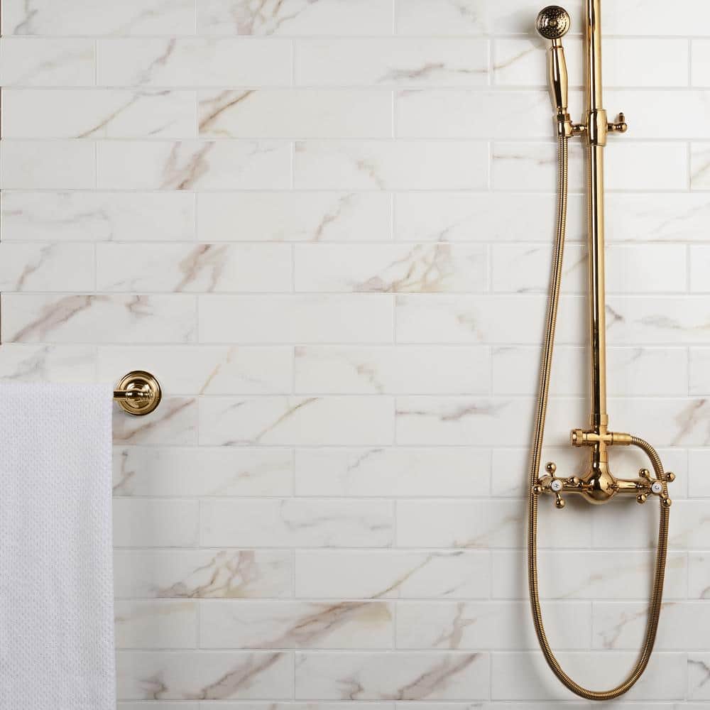 Arsenale Polished Beige Ceramic Subway Wall Tile