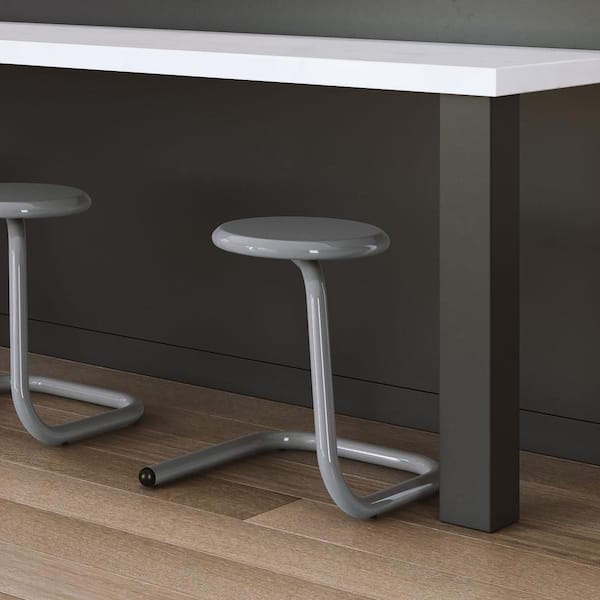 Amisco Paperclip70 Glossy Grey Metal Dining Chair