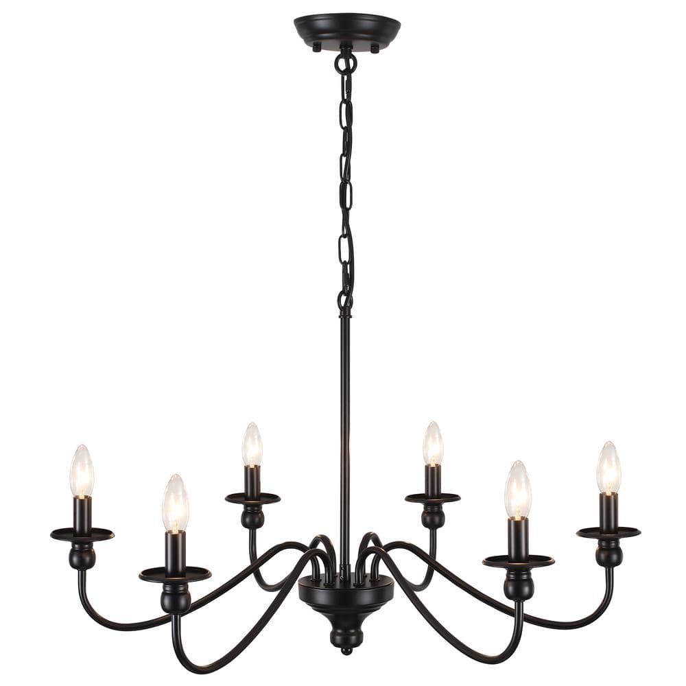 Have a question about LWYTJO 6-Light Black Modern Dining