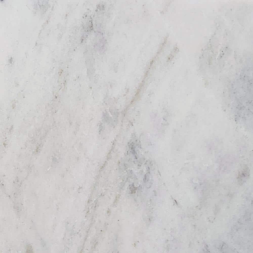 61" White Marble Double Sink Undermount Vanity Top