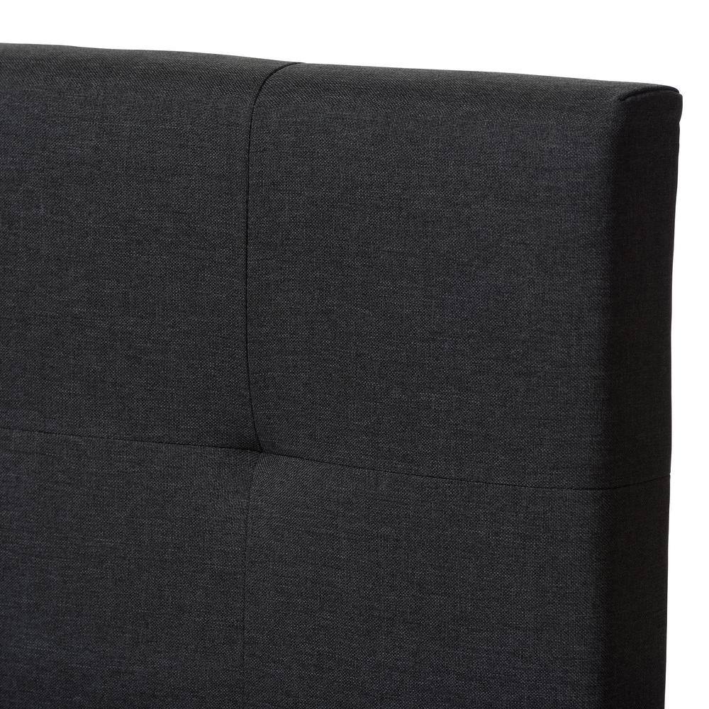 Brookfield Twin Charcoal Gray Tufted Upholstered Bed