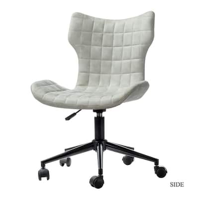 Argos Silver Swivel Task Chair with Tufted Back