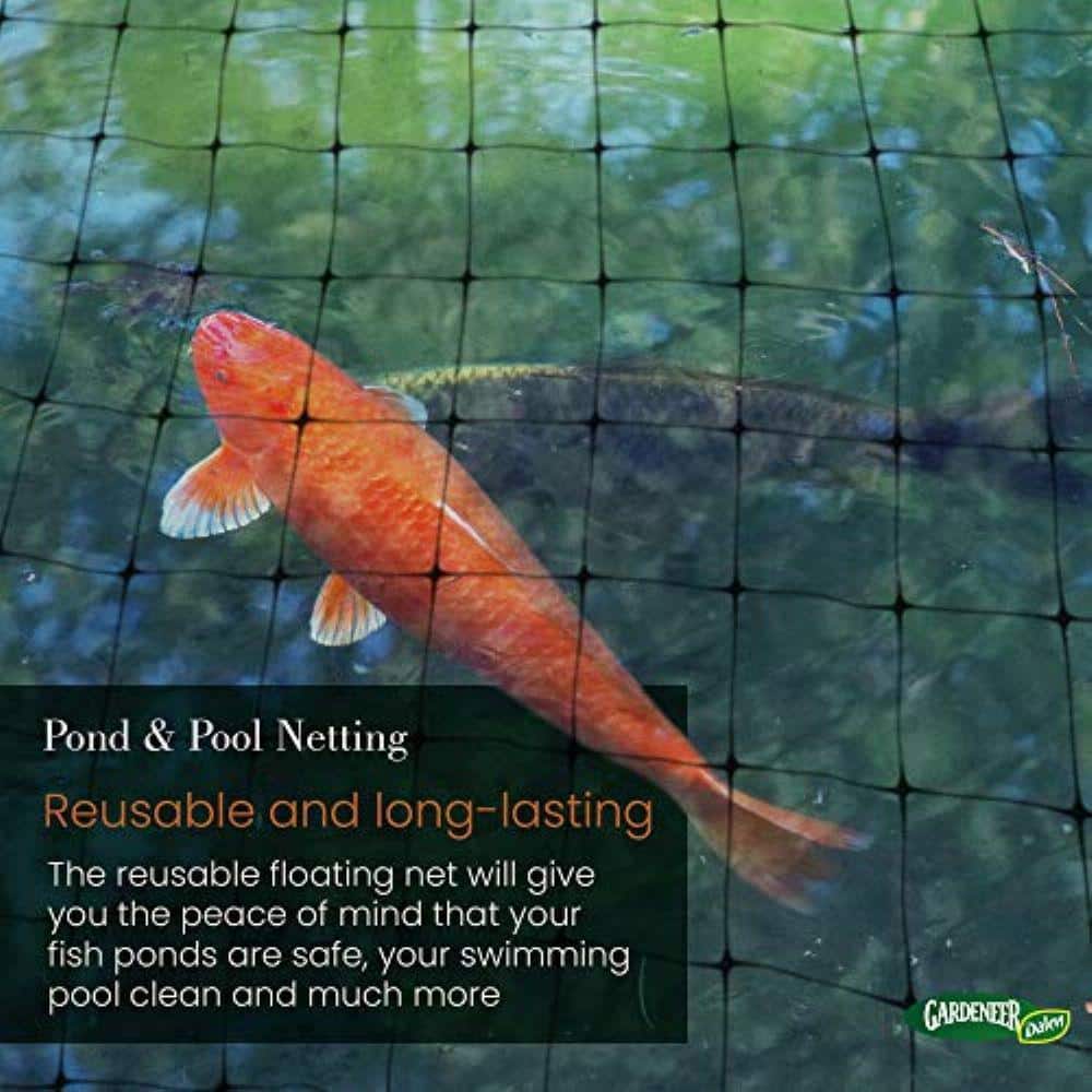 14 ft x 14 ft Black Polypropylene Pond and Pool Netting