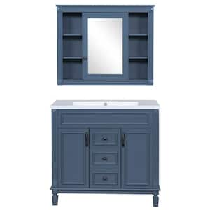 VC CUCINE 24 in. W x 17.7 in. D x 31.8 in. H Small Bathroom Vanity in ...