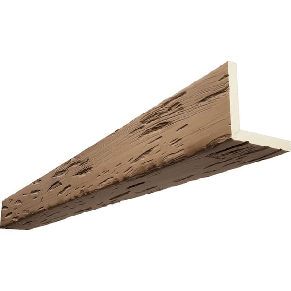 Ekena Millwork Endurathane 4 in. H x 10 in. W x 12 ft. L Pecky Cypress Toffee Faux Wood Beam